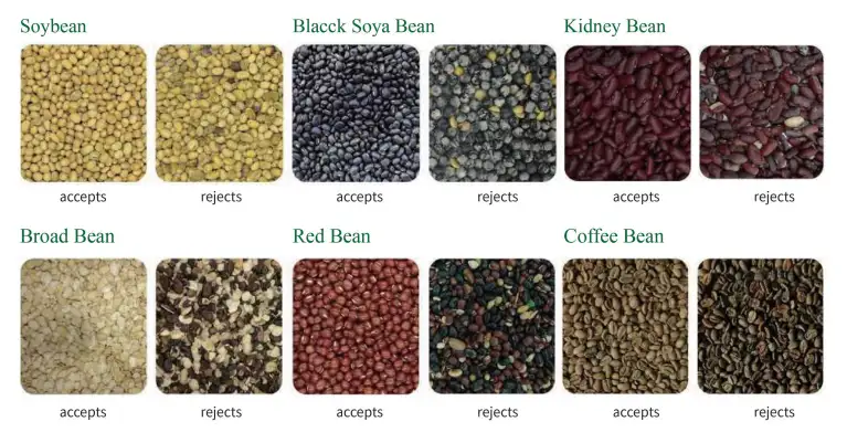 Equipo de clasificación óptica por color para arroz, frijoles y semillas de Voson