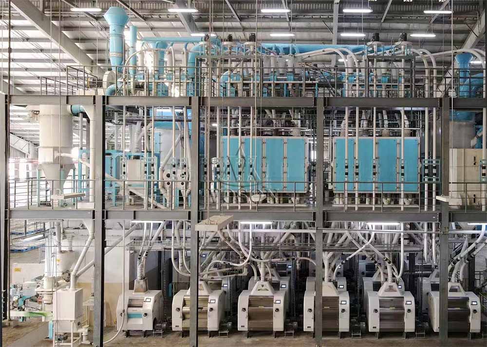 Equipo de molino de harina de trigo con estructura de acero de 150 toneladas
