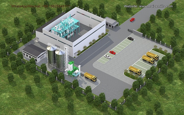 Equipo de molienda de maíz Voson en funcionamiento en la fábrica