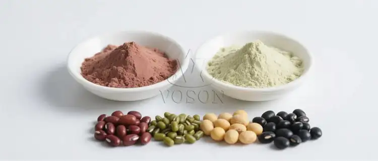 Harina de frijol rojo y frijol mungo producida por un molinillo de polvo